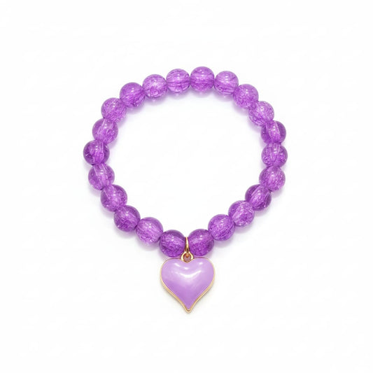 (Pack of 3) Cute Purple beaded bracelet